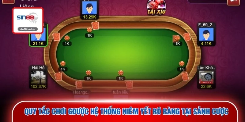 Quy tắc chơi gđược hệ thống niêm yết rõ ràng tại sảnh cược