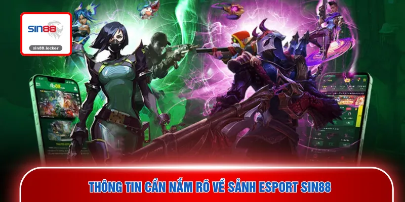 Thông tin cần nắm rõ về sảnh esport SIN88