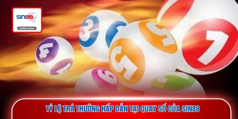 Tỷ lệ trả thưởng hấp dẫn tại quay số của SIN88